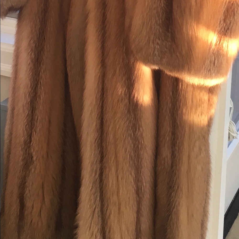 Men red fox coat